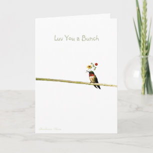 Luv You a Bunch: Happy Valentine's Day Holiday Card