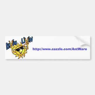Luvin Livin Sun Graphic Bumper Sicker with Web Add Sticker