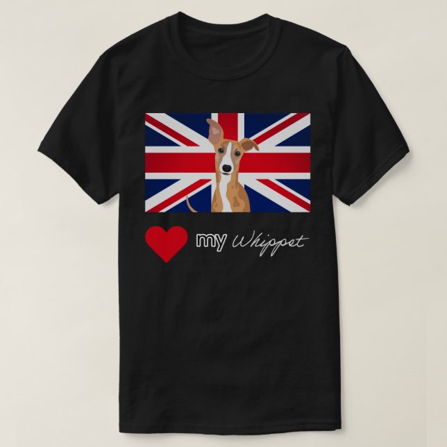 LUVMYWHIPPET (DARK) Basic T-Shirt (Design Front)