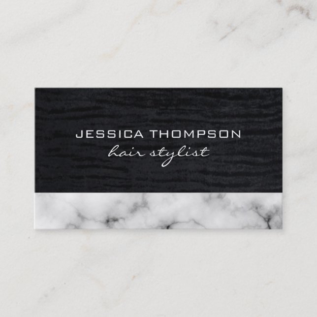 Lux Elegant Velvet and Marble Trim Business Card (Front)