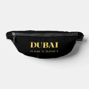 Lux Gold Dubai Latitude & Longitude Bum Bags