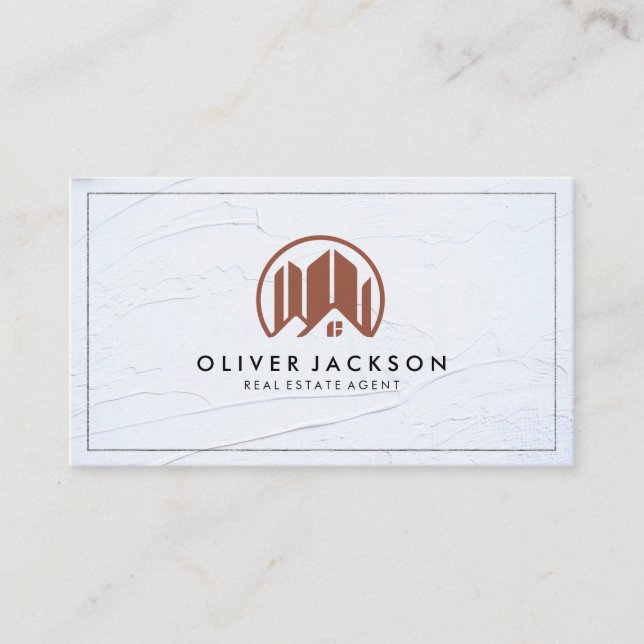 Lux Gold Foil Real Estate Agent | Construction Business Card (Front)