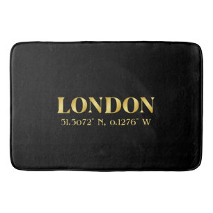 Lux Gold London Latitude & Longitude Bath Mat