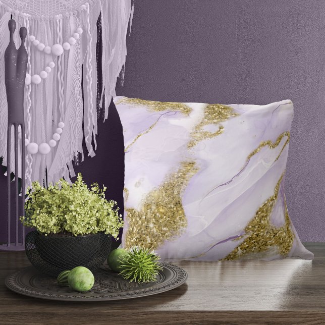 Lux Ink Lavender Abstract ID990 Cushion (Creator Uploaded)