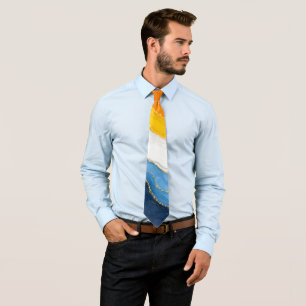 Lux Marble AroAce Pride Colours Tie