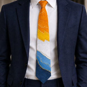 Lux Marble AroAce Pride Colours Tie