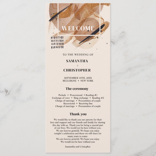 Lux rose gold glitter copper shades rusty Program (Front)