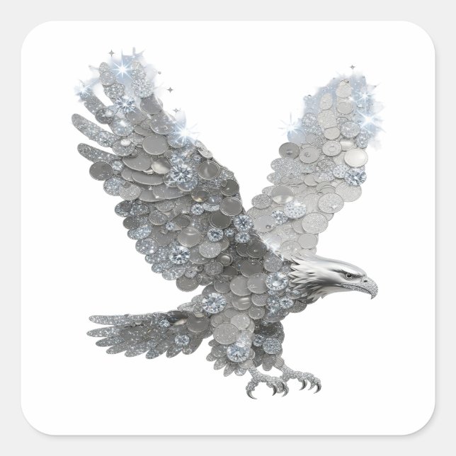 Luxe Abstract Silver Sticker (Front)