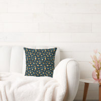 LUXE ANIMAL NAVY GOLD PATCH PILLOW