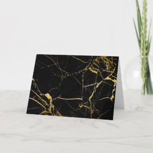 Luxe Black and Gold Marble Texture Card