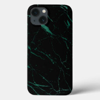 Luxe Black and Green Marble