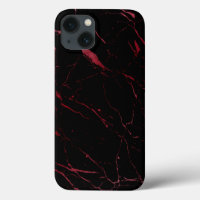 Luxe Black and Red Marble