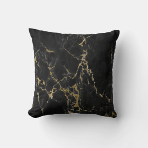 LUXE BLACK GOLD MARBLE INSPIRED CUSHION