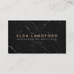 Luxe Black Marble I Boutique, Fashion, Jewellery Business Card