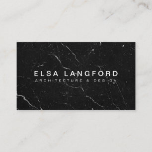 Luxe Black Marble II Architecture, Interior Design Business Card