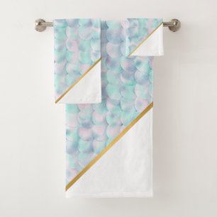 LUXE BLUE AQUA GOLD BATH TOWEL SET