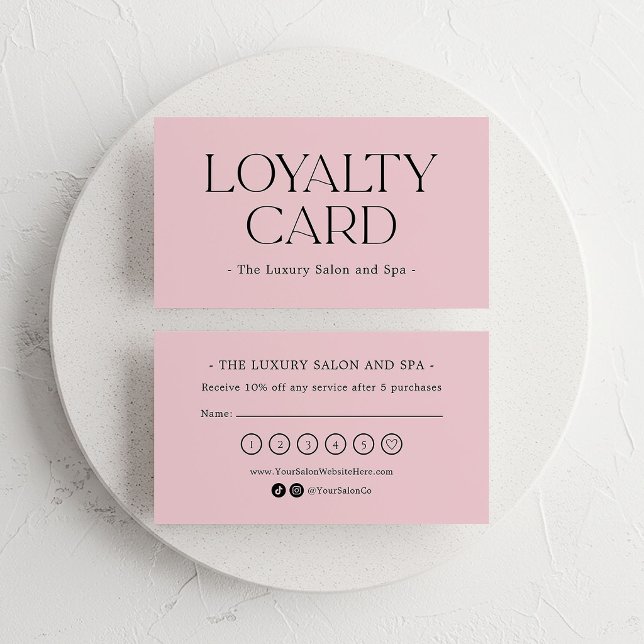 Luxe Blush |  Upscale Customer Loyalty Card (Creator Uploaded)
