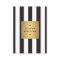 Luxe Bold Black and White Stripes Gold Box Large