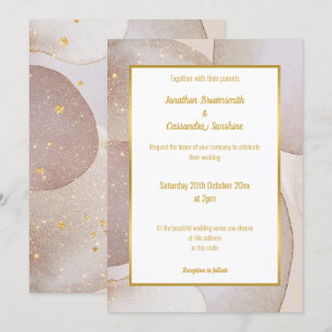 LUXE BUBBLES WEDDING INVITATION