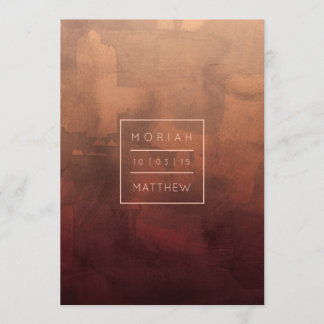 Luxe Burgundy and Blush Wedding Invitation