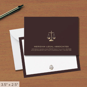 Luxe Burgundy Gold Law Firm Card