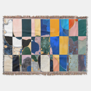 Luxe Chequerboard Curtain Throw Blanket