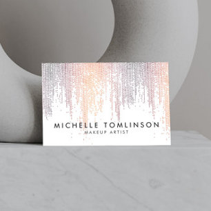 Luxe Colourful Confetti Rain Pattern Business Card