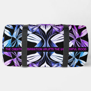 Luxe Deco Black Magenta White Duffle Bag