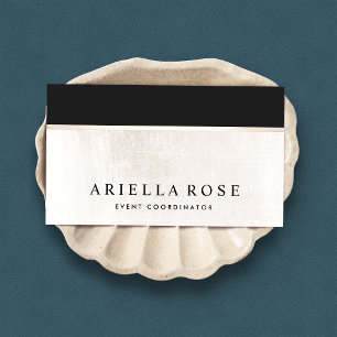 Luxe Elegant Black and White Marble Business Card