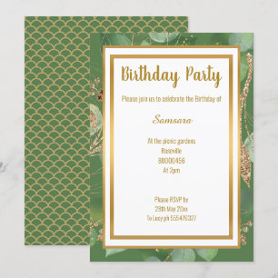 LUXE EUCALYPTUS MERMAID INSPIRED SAGE INVITATION