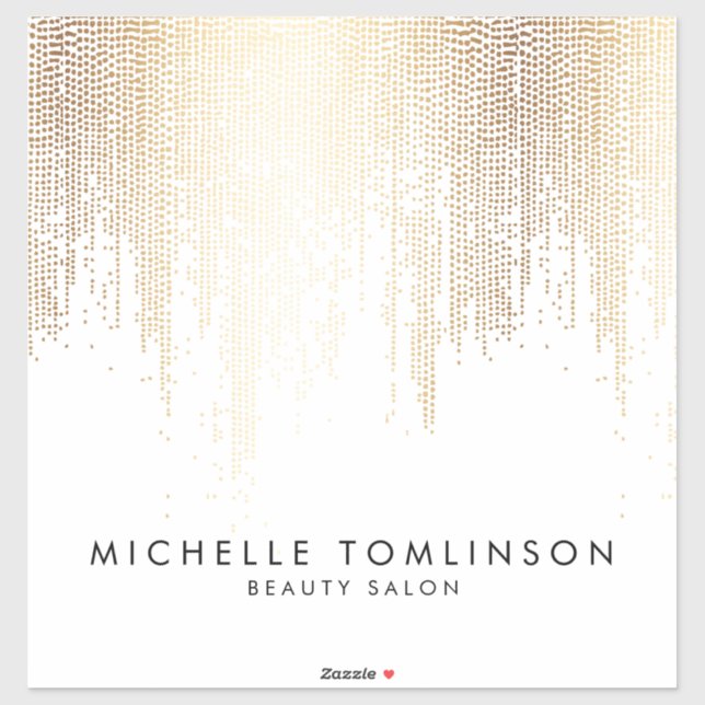 Luxe Faux Gold Confetti Rain Beauty Salon (Sheet)