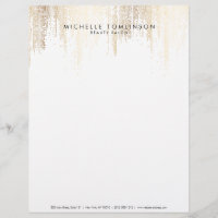 Luxe Faux Gold Confetti Rain Pattern