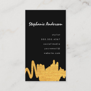 Luxe Faux Gold Texture Mark Business Card