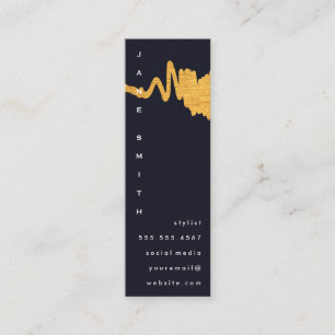 Luxe Faux Gold Texture Mark Mini Business Card