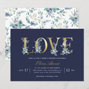 Luxe Floral Bridal Shower Invitation