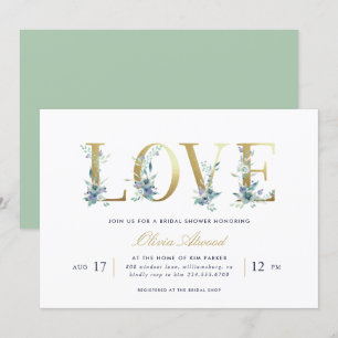 Luxe Floral Bridal Shower Invitation