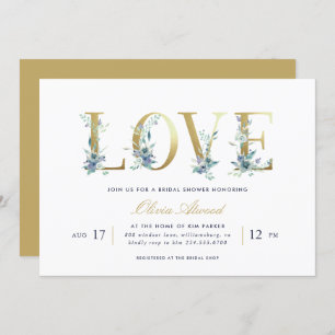 Luxe Floral Bridal Shower Invitation