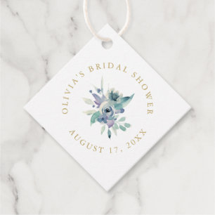 Luxe Floral Bridal Shower Thank You Favour Tags