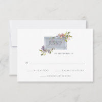 Luxe Floral | Moss Green Watercolor Wedding RSVP