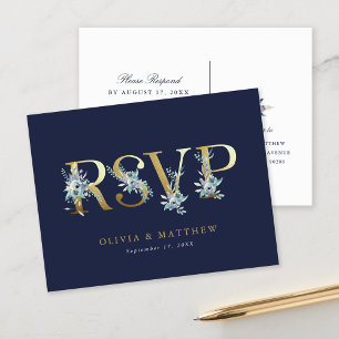 Luxe Floral RSVP Postcard
