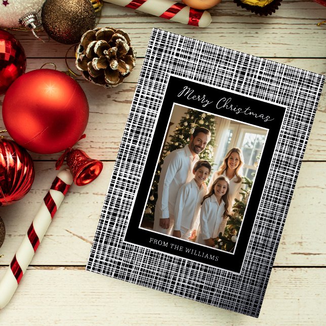 Luxe Foil Christmas Card Template Customise Black  (Creator Uploaded)