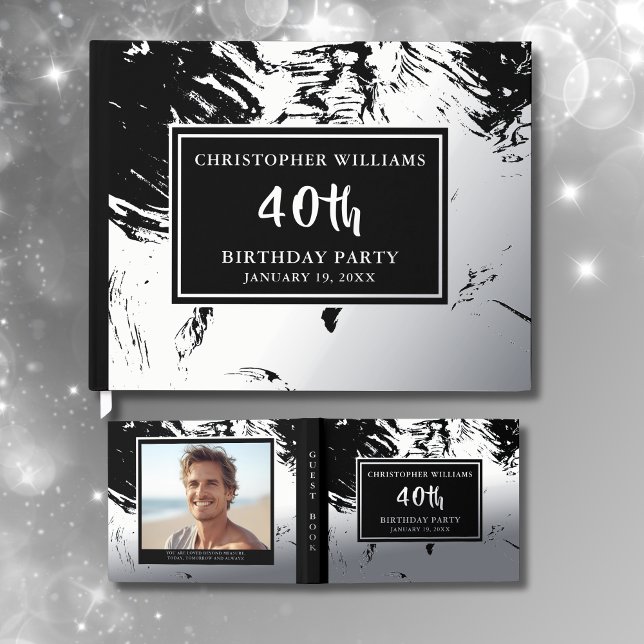 Luxe Foil Guestbook Birthday Party Photo Message  (Creator Uploaded)