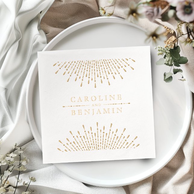 Luxe glam glitter deco vintage wedding foil napkins (Luxe glam glitter deco vintage wedding foil napkins)