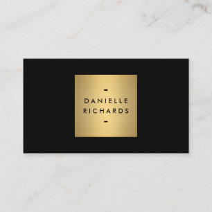 Luxe Glamour Black and Gold Business Card