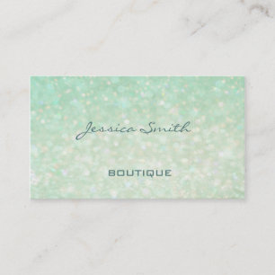 Luxe glamourous modern elegant plain bokeh business card
