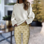 Luxe Gold Art Deco Pattern Faux Glitter Glam Leggings<br><div class="desc">This pair of printed leggings is so cool to go with your Christmas Sweater,  Hoodie,  Blouses,  Shirts. Ready to Party!</div>