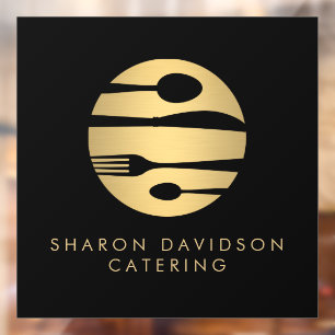 Luxe Gold Catering Logo Restaurant, Food Black