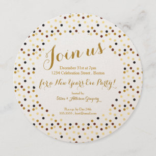 Luxe Gold Glam New Year's Eve Party Invitation