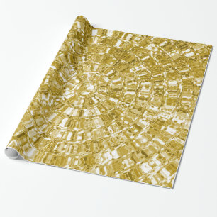 LUXE GOLD METALLIC LOOK WRAPPING PAPER GIFT WRAP