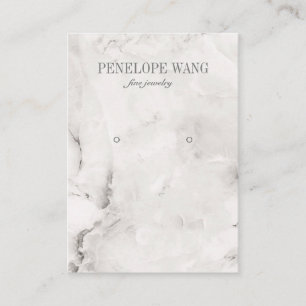 Luxe  Grey Marble Jewellery  Earring display Business Card